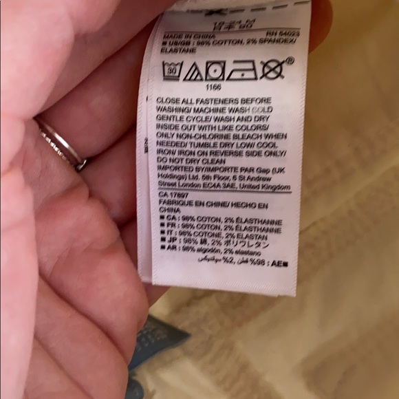 *4 for $20* NWT BabyGap Cream Corduroy Jeggings - Picture 6 of 7